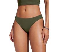 CRZ YOGA Braguitas de Bikini para Mujer Sexy Sports Swim Briefs Workout Swimwear Dark Olive 36