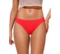 CRZ YOGA Braguitas de Bikini para Mujer Sexy Sports Swim Briefs Workout Swimwear Rojo Profundo 46