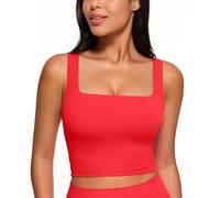 CRZ YOGA Butterluxe Camisola Cuadrado Cuello Rojo Profundo 36