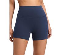 CRZ YOGA Butterluxe No Parte Delantera Costura Motero Bermudas 10cm - Alto Cintura Atlético Mujeres Club Azul 44