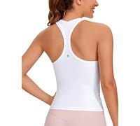 CRZ YOGA Butterluxe Racerback Tank Top para Mujer Sin Mangas Entrenamiento Tops Atlético Yoga Camisas Camisole Blanco 38