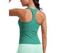 CRZ YOGA Butterluxe Racerback Tank Top para Mujer Sin Mangas Entrenamiento Tops Atlético Yoga Camisas Camisole Verde Cascadia 38
