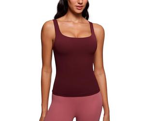 CRZ YOGA Butterluxe Yoga Camisola Cuello en U Merlot Rojo 46