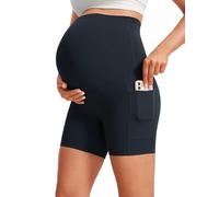 CRZ YOGA Maternidad Mallas Cortas Bolsas 13cm True Navy 42