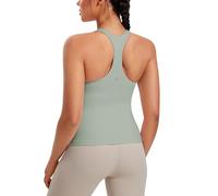 CRZ YOGA Mujer Butterluxe Camiseta Sin Mangas de Entrenamiento con Sujetador Incorporado Tribunal de Green Palm 42