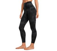 CRZ YOGA Mujer Butterluxe Leggings de Yoga de 64cm - Cintura Súper Alta Pantalones de Yoga Entrenamiento Leggings Flores De Tinte Negro 38