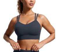 CRZ YOGA Mujer Butterluxe Palangre Sujetador Deportivo Criss Cruz Moldeado Taza Yoga Cultivo Tanque Cima True Navy XS