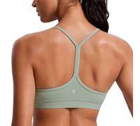 CRZ YOGA Mujer Butterluxe Sujetador Deportivo Y Racerback Spaghetti Straps Bajo Impacto Yoga Gimnasio Bra Tops Tribunal de Green Palm S