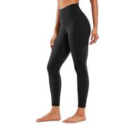 CRZ YOGA Mujer Naked Feeling Deportivos 7/8 Leggings Yoga Fitness Pantalon de Cintura Alta con Bolsillos-64cm Negro-R009 40