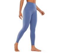 CRZ YOGA Mujer Naked Feeling Deportivos 7/8 Leggings Yoga Fitness Pantalon de Cintura Alta con Bolsillos-64cm Cortina Fresno Violeta 38