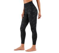 CRZ YOGA Mujer Naked Feeling Deportivos 7/8 Leggings Yoga Fitness Pantalon de Cintura Alta con Bolsillos-64cm La Niebla de Tinta de Humo 44