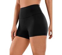 CRZ YOGA Mujer Naked Feeling Pantalones Cortos Deportivos Cintura Alta Yoga Ciclismo Fitness Mallas Cortas - 7cm Negro 42