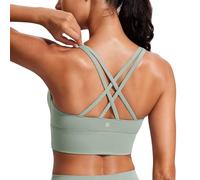 CRZ YOGA Mujer Tirantes Sujetadores Deportivos Sin Alambre Acolchado Entrenamiento Crop Camiseta Top Tribunal de Green Palm 44