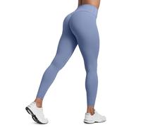 CRZ YOGA Mujeres Butterlift Levantamiento Glúteos Leggings 64cm - Sin Costura Frontal Pantalones Yoga Talle Alto Oasis Azul 44