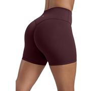 CRZ YOGA Mujeres Butterlift Shorts Levantamiento Glúteos 10cm - Sin Costura Frontal Yoga Cintura Alta Ciruela Madura 40