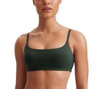 CRZ YOGA Mujeres Butterluxe Ajustable Espagueti Strap Sujetador Deportivo Cuello Redondo Acolchado Yoga Sujetador Leyenda Verde 40