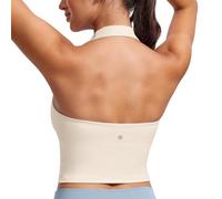 CRZ YOGA Mujeres Butterluxe Cabestro Palangres Sostén Deportivo Acolchado Yoga Cultivo Tanque Tops Albaricoque Blanco 42