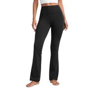 CRZ YOGA Mujeres Butterluxe Cintura Alta Leggings Acampanados Pierna Ancha con Bolsillo Yoga Casual -79/cm Negro 42