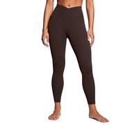CRZ YOGA Mujeres Butterluxe Crossover Yoga Leggings Cintura Alta Ejercicio Atlética Deportivos Pantalones - 64cm Marrón Fudge Caliente 44
