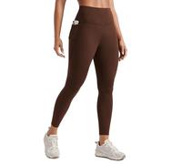 CRZ YOGA Mujeres Butterluxe Ejercicio Polainas 64cm - Cintura Alta Polainas con Bolsillos Marrón Lava 36