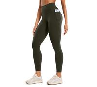 CRZ YOGA Mujeres Butterluxe Ejercicio Polainas 64cm - Cintura Alta Polainas con Bolsillos Rama de Olivo Verde 42