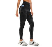 CRZ YOGA Mujeres Butterluxe Ejercicio Polainas 71cm - Cintura Alta Polainas con Bolsillos Flores De Tinte Negro 44