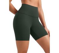 CRZ YOGA Mujeres Butterluxe Mallas Cortas Cintura Alta Fitness Yoga Ejercicio Corriendo Shorts de Ciclismo - 15cm Leyenda Verde 38