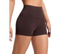 CRZ YOGA Mujeres Butterluxe Mallas Cortas Cintura Alta Fitness Yoga Ejercicio Corriendo Shorts de Ciclismo - 6cm Marrón Fudge Caliente 44