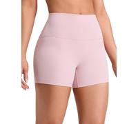 CRZ YOGA Mujeres Butterluxe Mallas Cortas Cintura Alta Fitness Yoga Ejercicio Corriendo Shorts de Ciclismo - 10cm Haze Rosa 44
