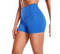 CRZ YOGA Mujeres Butterluxe Mallas Cortas Cintura Alta Fitness Yoga Ejercicio Corriendo Shorts de Ciclismo - 6cm Azul Destello 40