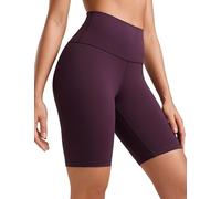 CRZ YOGA Mujeres Butterluxe Mallas Cortas Cintura Alta Fitness Yoga Ejercicio Corriendo Shorts de Ciclismo - 20cm Morado Oscuro 42