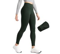 CRZ YOGA Mujeres Leggings con Forro Polar Cintura Alta Salón Yoga Entrenamiento Invierno Abrigados - 71cm Leyenda Verde 44