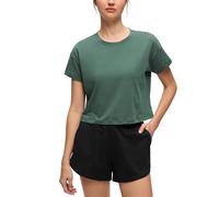 CRZ YOGA Mujeres Pima Cotton Loose Crop Tops Athletic Gym Shirt Casual T-Shirt Workout Camisas de Manga Corta Verde Grafito 44