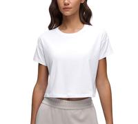 CRZ YOGA Mujeres Pima Cotton Loose Crop Tops Athletic Gym Shirt Casual T-Shirt Workout Camisas de Manga Corta Blanco 40