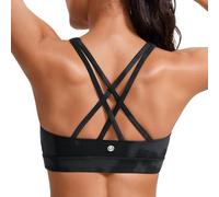 CRZ YOGA Naked Feeling Sujetador Deportivo | Tirantes Finos, Soporte Medio, Almohadillas Extraíbles, Yoga, Liso, Cuello Redondo, para Mujer