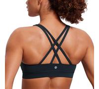 CRZ YOGA Naked Feeling Sujetador Deportivo | Tirantes Finos, Soporte Medio, Almohadillas Extraíbles, Yoga, Liso, Cuello Redondo, para Mujer