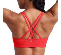 CRZ YOGA Naked Feeling Sujetador Deportivo | Tirantes Finos, Soporte Medio, Almohadillas Extraíbles, Yoga, Liso, Cuello Redondo, para Mujer