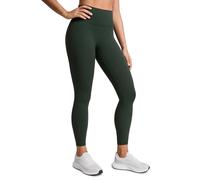CRZ YOGA SculptAir No Frente Costura Yoga Leggings 64cm - Alto Cintura Mujeres Entrenamiento Pantalones Leyenda Verde 46
