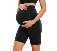 CRZ YOGA Womens Butterluxe Maternity Yoga Shorts Pantalones Cortos para Embarazadas - 15cm Negro 42