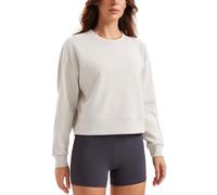 CRZ YOGA Womens Crewneck Sudadera Manga Larga Workout Casual Pullover Tops Sudaderas Básicas Otoño Blanca Lechosa 40