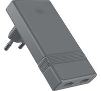CS 65W USB C+C PDUltraGaN LShape Plano Reciclado Gris