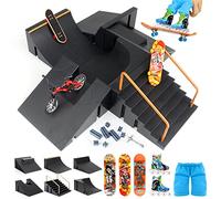 CS COSDDI Juego de Accesorios para Monopatín y Rampa, Juguetes para Montar uno Mismo, Parque de Dedos con Rampa, Parques para Deportes, Regalo para Niños
