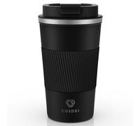 CS COSDDI Tazas de viaje aisladas con tapa a prueba de fugas, tazas de café reutilizables, taza de café para coche, taza térmica de acero inoxidable para agua caliente y fría y té de