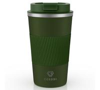 CS COSDDI Tazas de viaje aisladas con tapa a prueba de fugas, tazas de café reutilizables, taza de café para coche, taza térmica de acero inoxidable para agua caliente y fría y té de