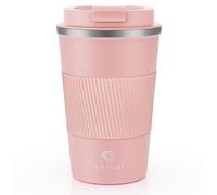 CS COSDDI Tazas de viaje aisladas con tapa a prueba de fugas, tazas de café reutilizables, taza de café para coche, taza térmica de acero inoxidable para agua caliente y fría y té de
