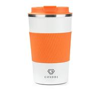 CS COSDDI Tazas de viaje aisladas con tapa a prueba de fugas, tazas de café reutilizables, taza de café para coche, taza térmica de acero inoxidable para agua caliente y fría y té de