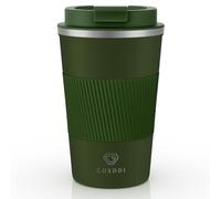CS COSDDI Tazas de viaje aisladas con tapa a prueba de fugas, tazas de café reutilizables, taza de café para coche, taza térmica de acero inoxidable para agua caliente y fría y té de