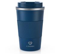 CS COSDDI Tazas de viaje aisladas con tapa a prueba de fugas, tazas de café reutilizables, taza de café para coche, taza térmica de acero inoxidable para agua caliente y fría y té de