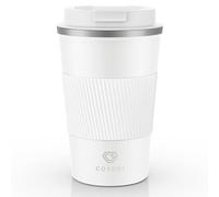 CS COSDDI Tazas de viaje aisladas con tapa a prueba de fugas, tazas de café reutilizables, taza de café para coche, taza térmica de acero inoxidable para agua caliente y fría y té de