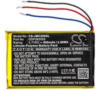 CS-JMC200SL Batería 800mAh Compatible con [JBL] Clip 2, Clip 2 AN, CLIP2BLKAM, CS056US, P04405201 sustituye GSP383555